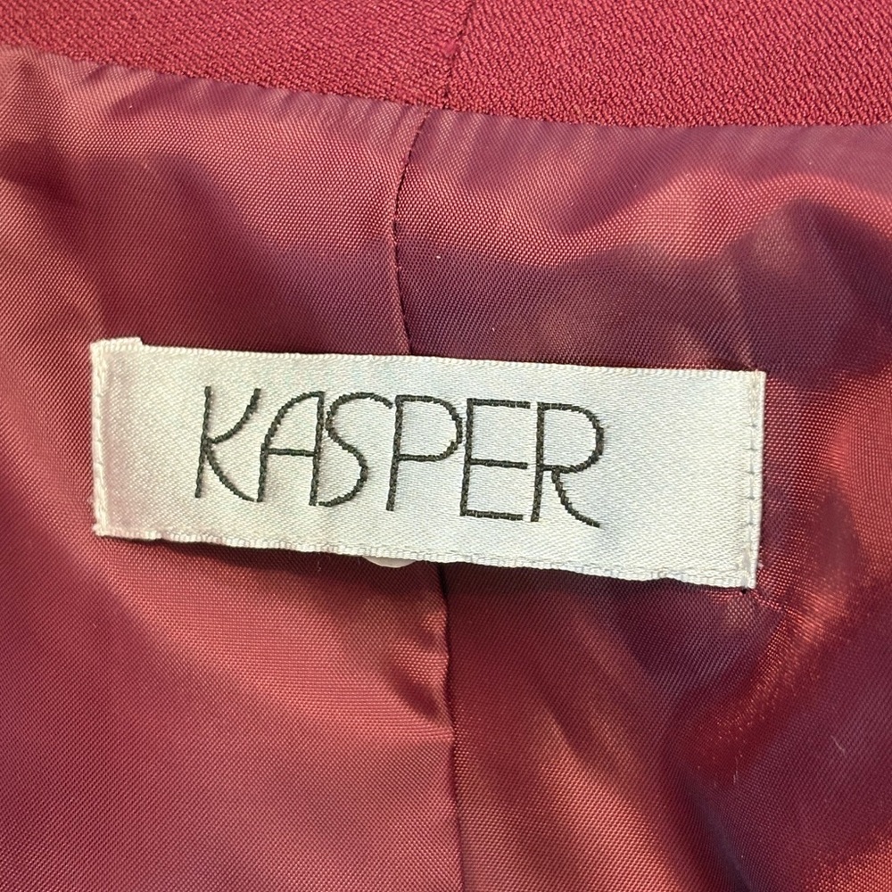 Kasper Deep Red Women's Blazer see description for size. Great condition. - Picture 5 of 12
